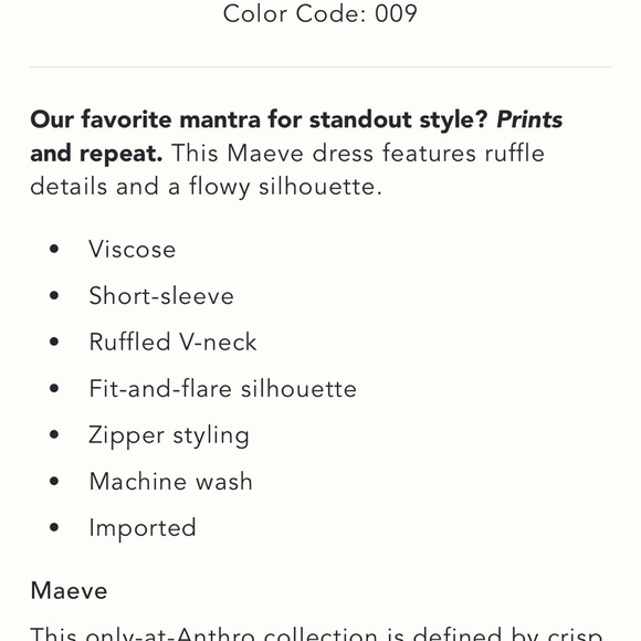 NWT Anthropologie - Maeve- butterfly ruffled High Low Dress, size medium - Picture 5 of 5